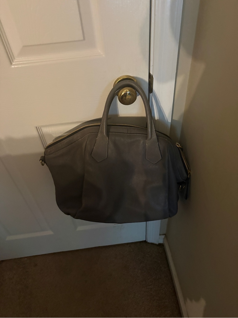 Mcm Gray Women's Top-Handle Satchel Bag with crossbody strap - Picture 2 of 16